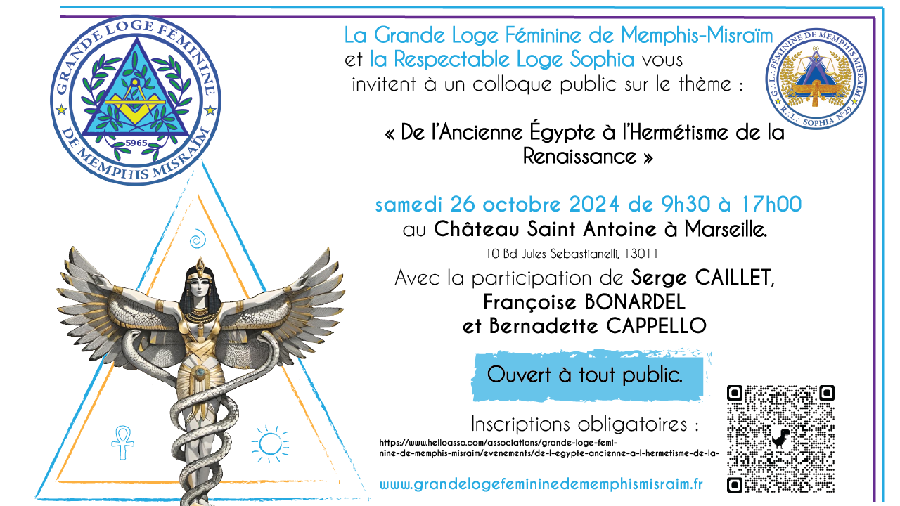 Grande Loge Féminine de Memphis Misraïm - colloque